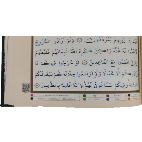AYFA Mavi Rahle Boy Tecvidli Kuran Kerim Termo Deri
