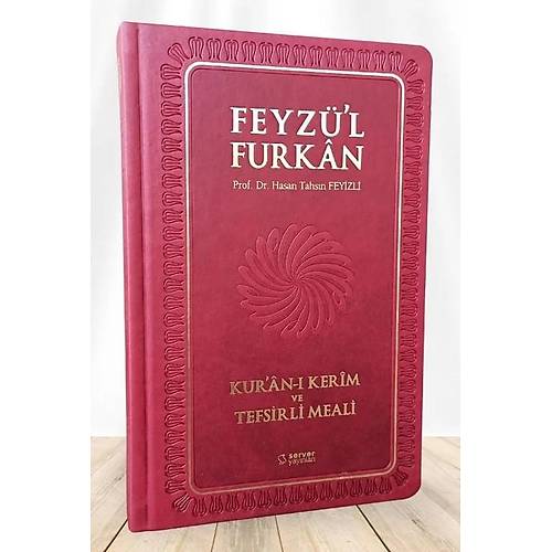 BORDO Orta Boy Mushaf ve Meal Ciltli Feyzl Furkan Kuran Kerim ve Tefsirli Meali