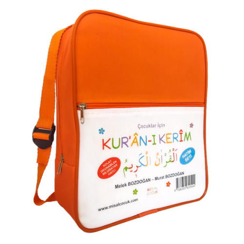�ocuklar i�in Kuran� Kerim 1-30. C�zler Set Turuncu �antal� Misal �ocuk