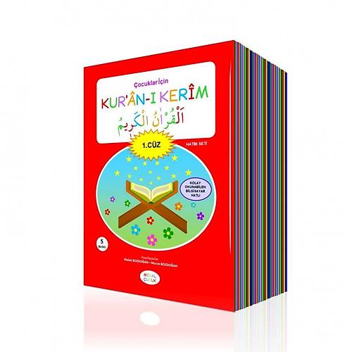 �ocuklar i�in Kuran� Kerim 1-30. C�zler Set Ye�il �antal� Misal �ocuk