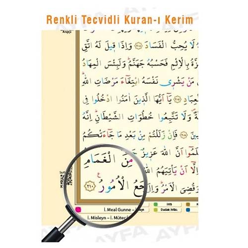 Ayfa Mavi Orta Boy Tecvidli Kuran� Kerim Termo Deri