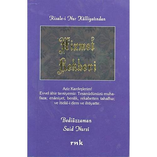 Hizmet Rehberi Cep Boy amua 8x11,5 cm RNK NERYAT