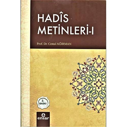 Hadis Metinleri 1 - Prof. Dr. Cemal Arman Ensar