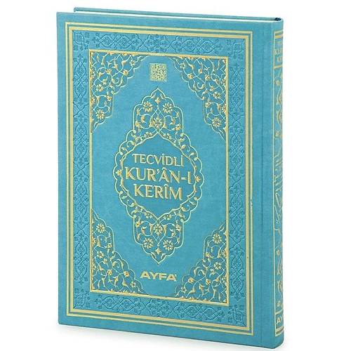 TURKUAZ Orta Boy Tecvidli Kuran� Kerim Termo Deri AYFA