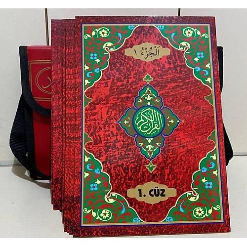KIRMIZI Seda Orta Boy Kuran Kerim Hatmi erif 30 Cz