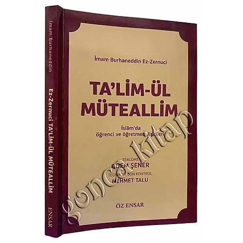 Talimul Muteallim Mehmet Talu z Ensar Yayn