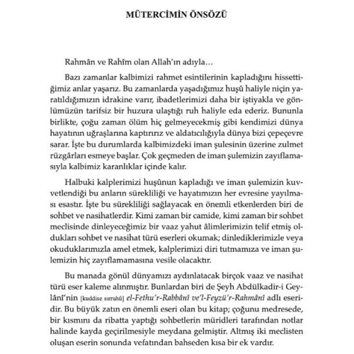 Fethur Rabbani eyh Abdlkadir Geylani Semerkand