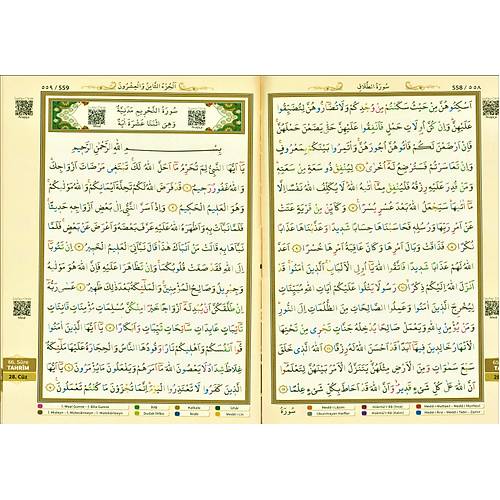 K�rm�z� Rahle Boy Tecvidli Kuran� Kerim Termo Deri AYFA