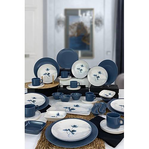 Keramika  Blue Magic Kahvalt Takm 34 Para 6 Kiilik Mavi