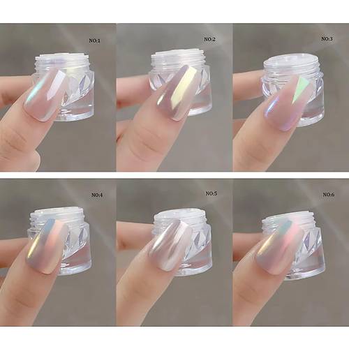 Nail Art Tırnak Süsleme İnci Tozu Beyaz No:2