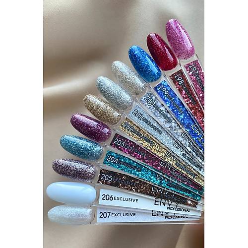 Envy Kalıcı Oje Exclusive Parlak Simli Pembe 10gr No:197