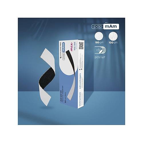 Staleks Manikr Trps Pap-Mam ift Tarafl Yedek Zmpara 180-240 Grit 50li