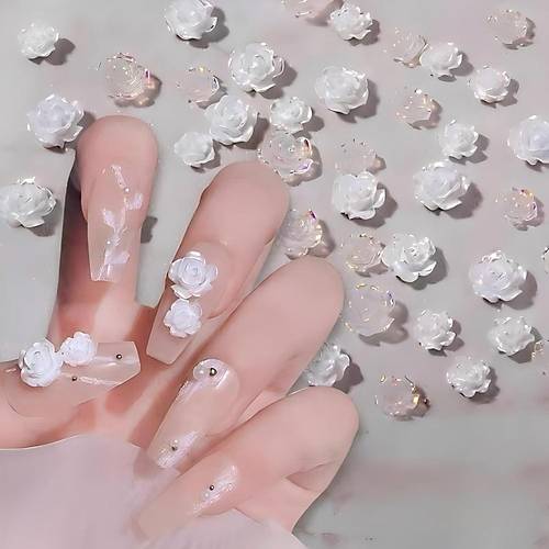 Trnak Ssleme Charm Nail Art Charm Talar iek Dizayn Mix 3D Trnak Ssleri 040