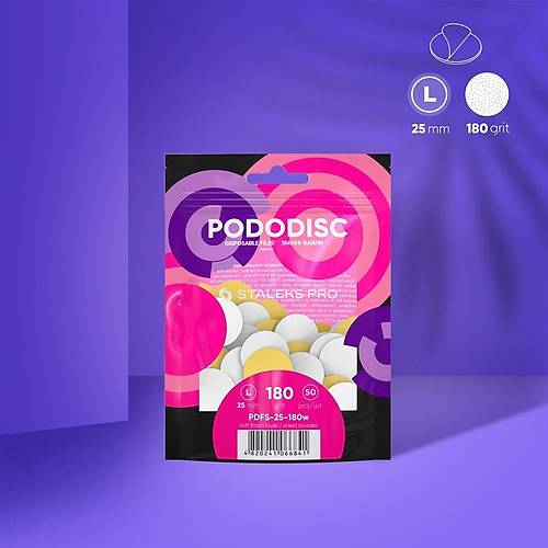 Staleks Pododisk in Yedek Trp Yumuak Tabanl 25mm 180 Grit (Large) 50li