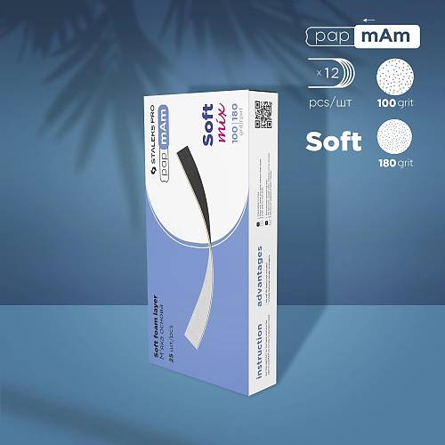 Staleks Manikr Trps Pap-Mam Yumuak ift Tarafl Yedek Zmpara 100-180 Grit 25li