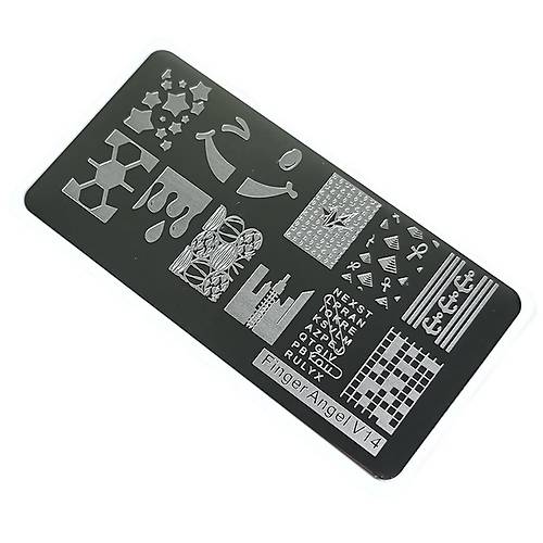 Nail Art Stamping Bask Plakas VV14