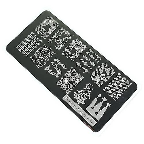 Nail Art Stamping Bask Plakas VV10
