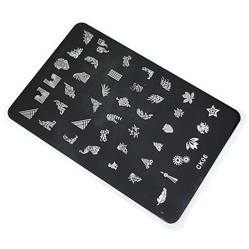 Nail Art Stamping Bask Plakas Byk Boy XL CK06