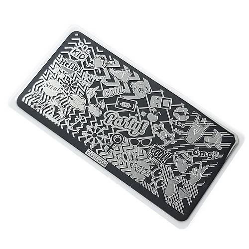 Nail Art Stamping Bask Plakas