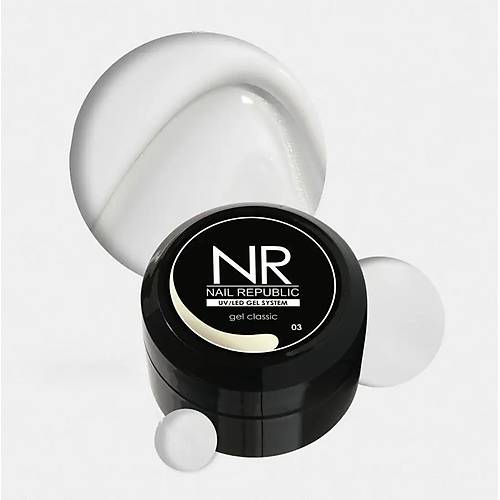 Nail Republic Protez Trnak Jeli UV Gel Classic (St Beyaz) 50Gr. 03