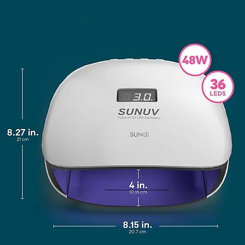 SUNUV Sun4 Manikr Trnak Kurutucu UV Led Lamba Beyaz 48w