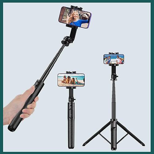 Apexel 1.5 Metre Profesyonel Uzayan Bluetooth Selfie �ubu�u ve Tripod Stand�