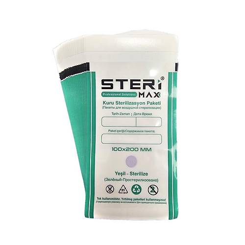 effaf Sterilizasyon Zarf - ndikatrl Sterilizasyon Kraft Paketi 100x200mm (100) Adet