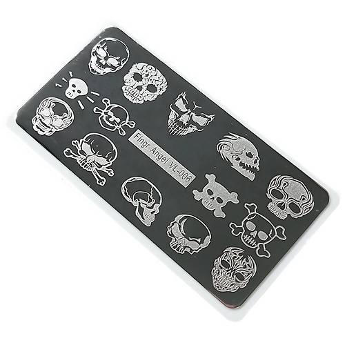 Nail Art Stamping Bask Plakas VL06