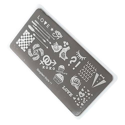 Nail Art Stamping Bask Plakas S11
