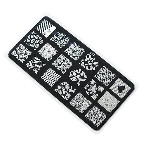 Nail Art Stamping Bask Plakas