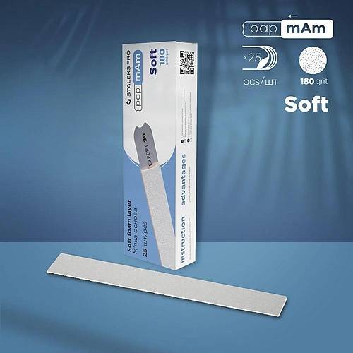 Staleks Manikr Pap-Mam Yumuak Giydirmeli Yedek Zmpara Soft 180 Grit 25li