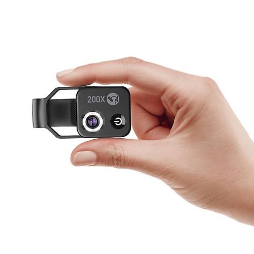 Apexel 200x B�y�tmeli Mobil Mikroskop Telefon Lensi LED I��kl� Portatif Tak �al��t�r Polarize Filtreli