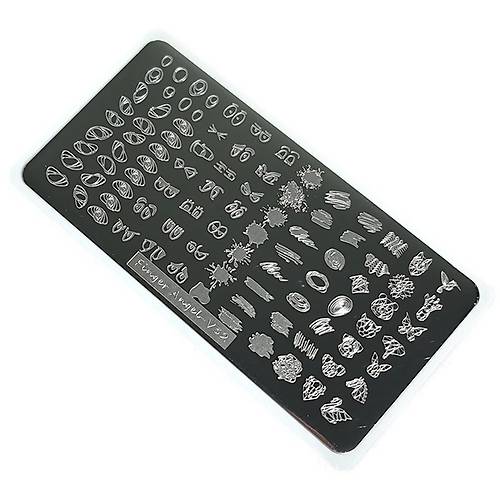 Nail Art Stamping Bask Plakas VV32