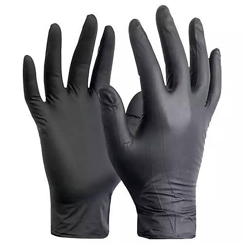 Pudrasz Siyah Nitril Eldiven Large HasPet 100l