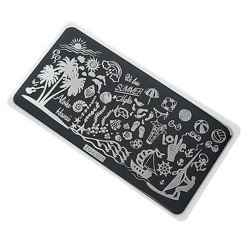 Nail Art Stamping Bask Plakas