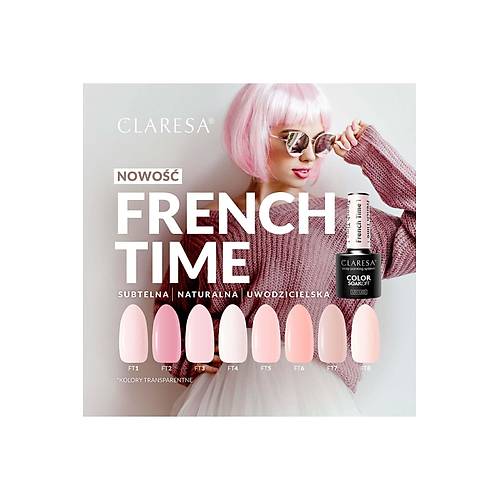 Claresa Kalc Oje French Time Yar effaf Parltl Ak Pembe 04 5gr
