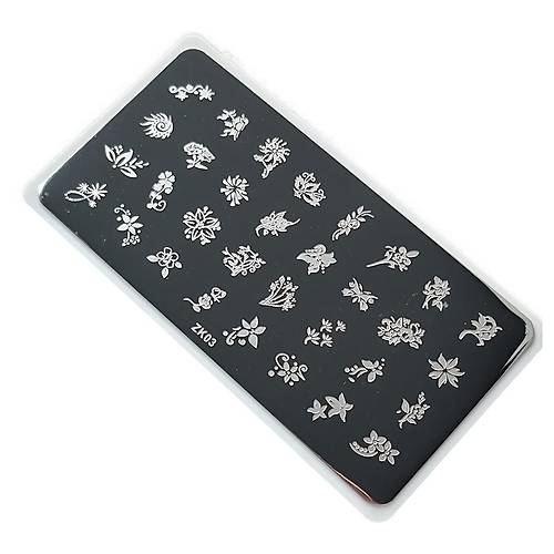 Nail Art Stamping Bask Plakas