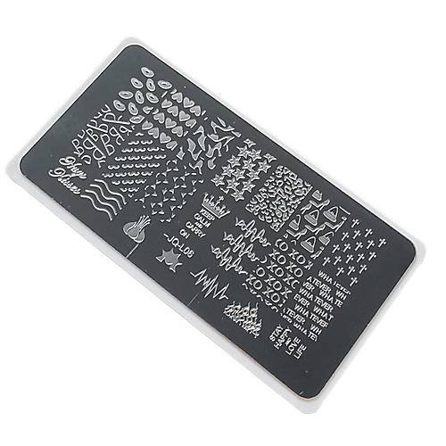 Nail Art Stamping Bask Plakas