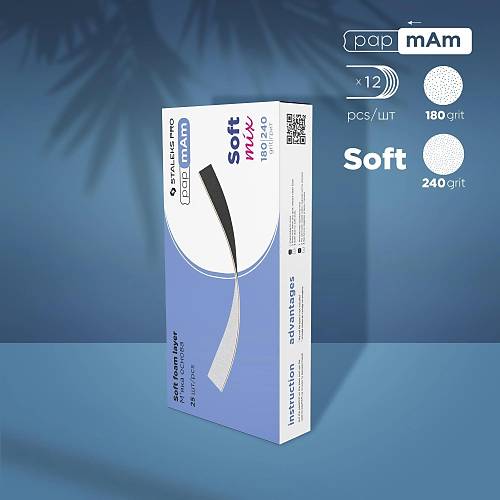 Staleks Manikr Trps Pap-Mam Yumuak ift Tarafl Yedek Zmpara 180-240 Grit 25li