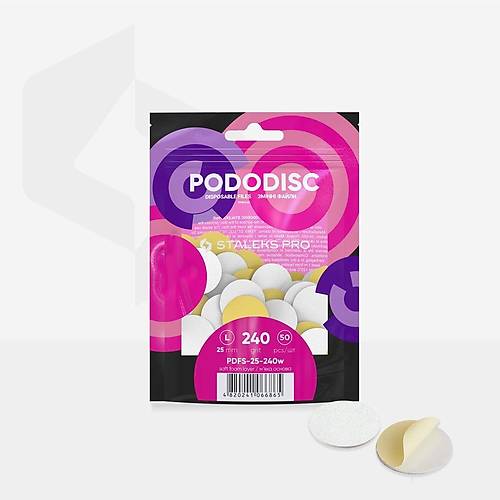Staleks Pododisk in Yedek Trp Yumuak Tabanl 25mm 240 Grit (Large) 50li