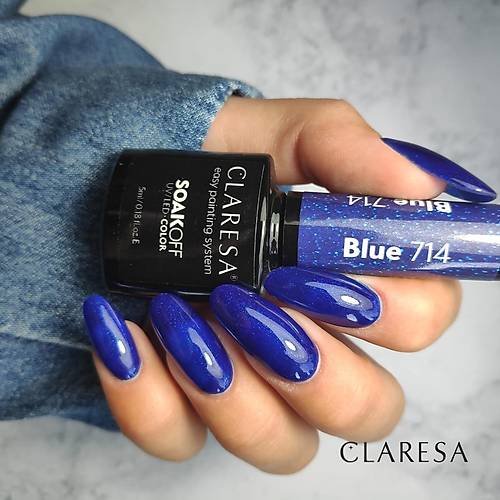 Claresa Kalc Oje Blue Parltl Derin Mavi 714 5gr
