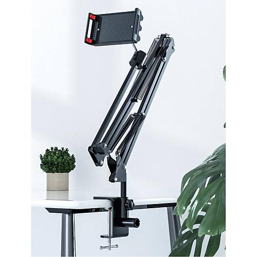 Akrobat Hareketli Uzun Kol Telefon pad Tablet Tutucu Katlanr Stand Mengeneli 4 11in