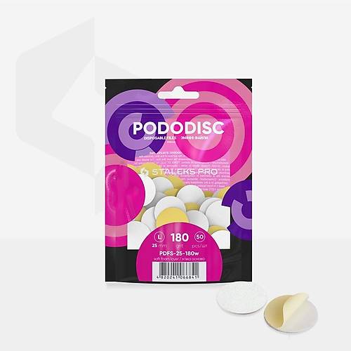 Staleks Pododisk in Yedek Trp Yumuak Tabanl 25mm 180 Grit (Large) 50li