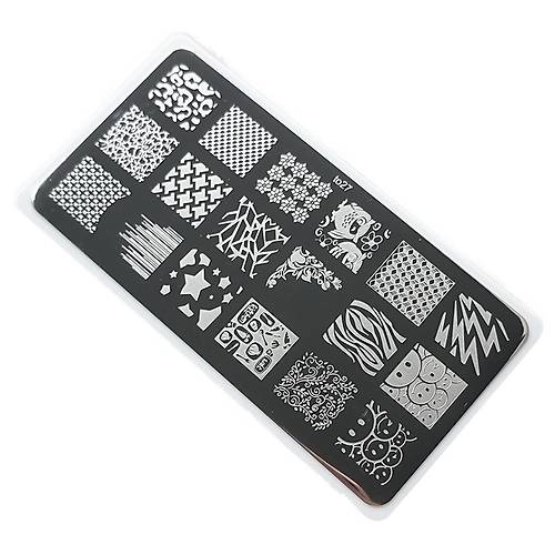 Nail Art Stamping Bask Plakas