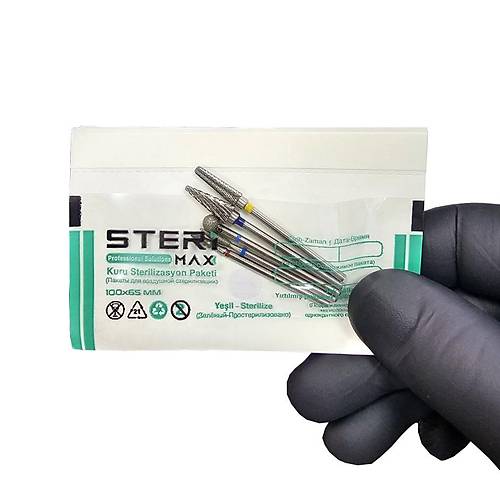 Freze U Sterilizasyon Zarf effaf - Mini Boy ndikatrl Sterilizasyon Kraft Paketi 100mmx65mm (100) Adet