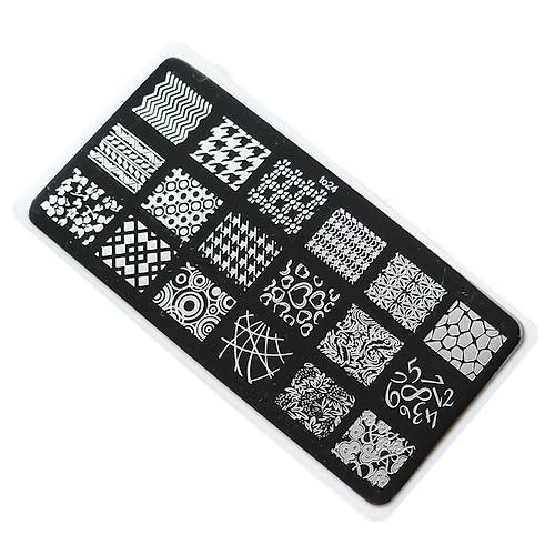 Nail Art Stamping Bask Plakas