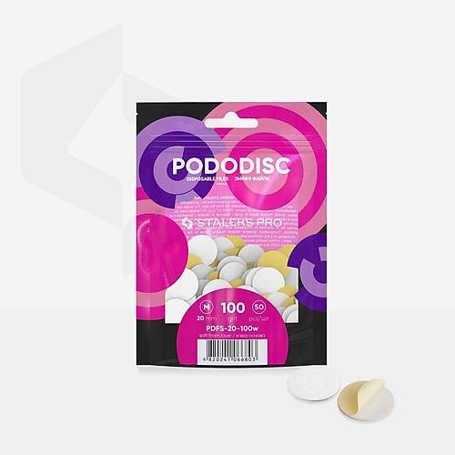 Staleks Pododisk in Yedek Trp Yumuak Tabanl 20mm 100 Grit (Medium) 50li