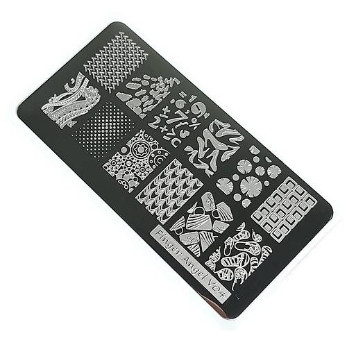 Nail Art Stamping Bask Plakas VV04