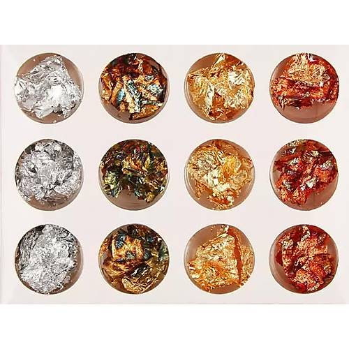 Trnak Ssleme Krk Folyo Paralar 12'li set Potal Nail Art