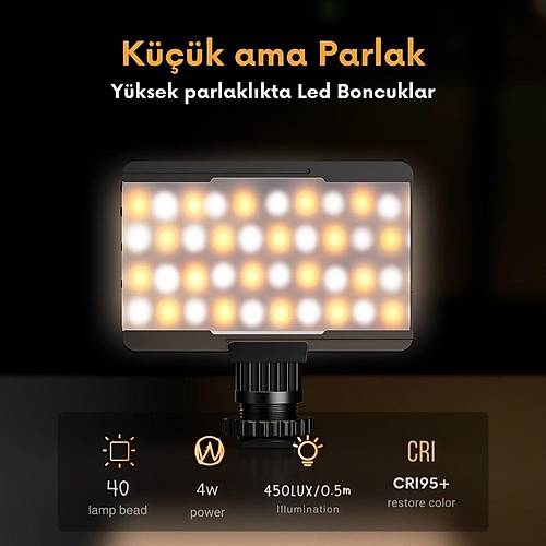 Apexel Profesyonel Ta��nabilir LED Dolgu I���� Telefon Tablet Foto�raf Makinesi Uyumlu APL-FL22 